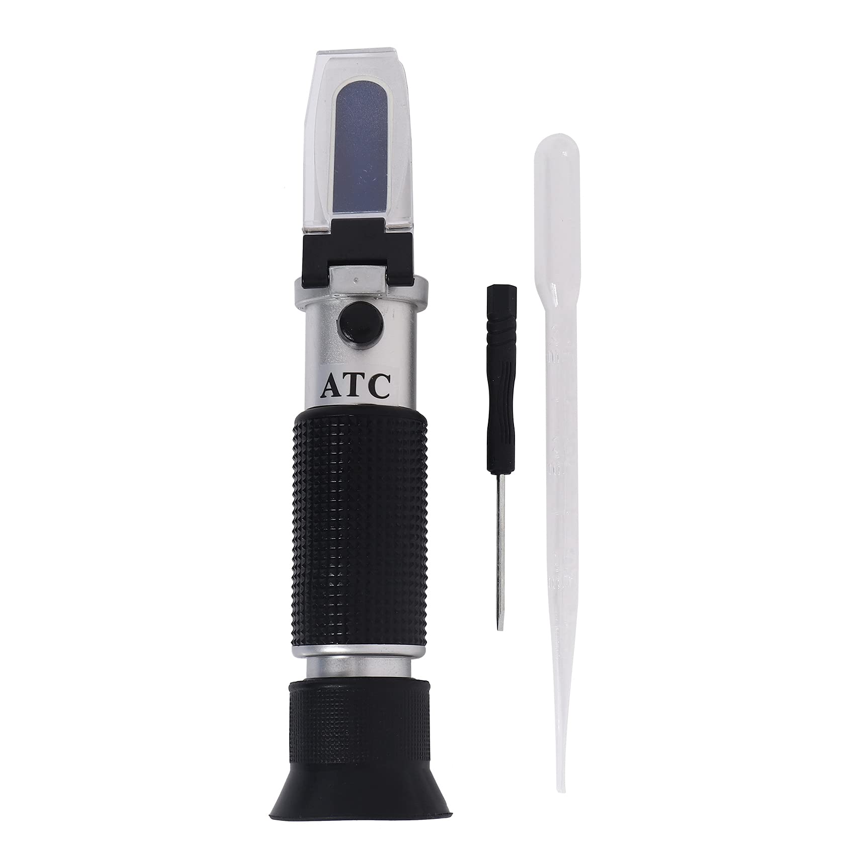 CTRLZS Beer Wort and Wine Refractometer, Dual Scale - Specific 1.000-1.120 and 0-32%, Replaces Homebrew Hydrometer (Aluminum)