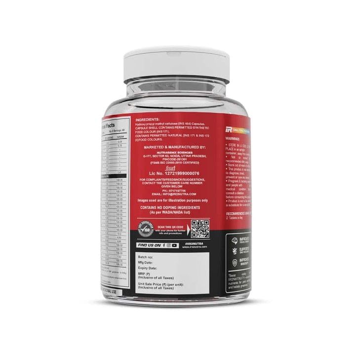 Image of Iron Alpha Omega 3 Fish Oil Capsules, 1500mg Fish Oil with 360mg DHA & 540mg EPA, 60 Softgels