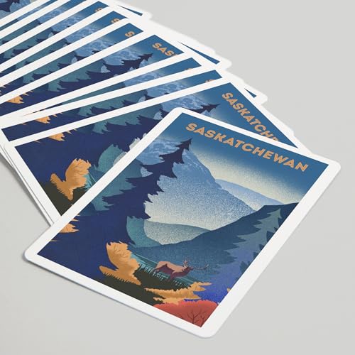 52 Naipes Póker Estampado Elk y Montañas miniatura 5