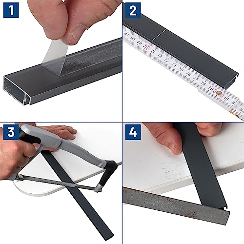 SAMUFLY Fliegengitter mit Alurahmen anthrazit 80x100cm Fensterschutz Insektenschutzgitter für Fenster Fliegennetz Mückenschutz Insektenschutzrahmen