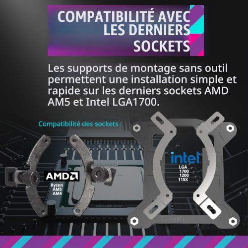 Cooler Master MasterLiquid ML240L V2 RGB Processeur Refroidisseur de liquide tout en un 12 cm 1 pièce Neuf - vue 6