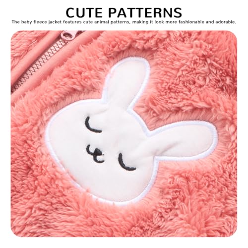 Toddler Winter Warm Fleece Coat Baby Girl 18-24 Month With Hood Jacket Outerwear - Thumbnail 3