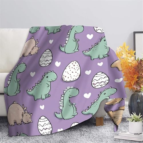 Plaid dinosaure 3D sans électricité statique couverture chaude lavable grand format - 5