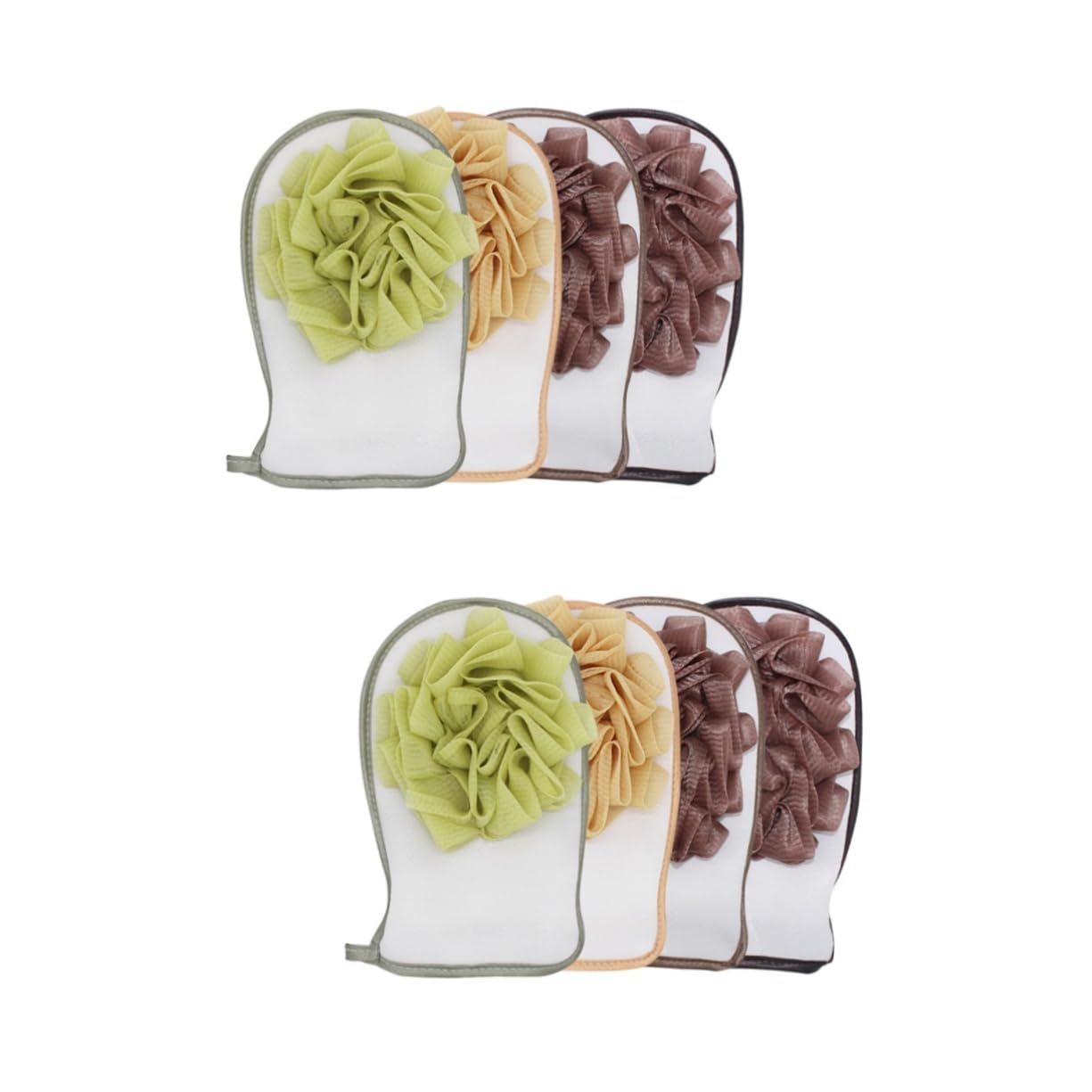 DOITOOL 6stücke Doppelseitige Peeling-handschuhe Und Badeschwamm Zur Entfernung Abgestorbener Haut Für Spa Und Zufällige Farben