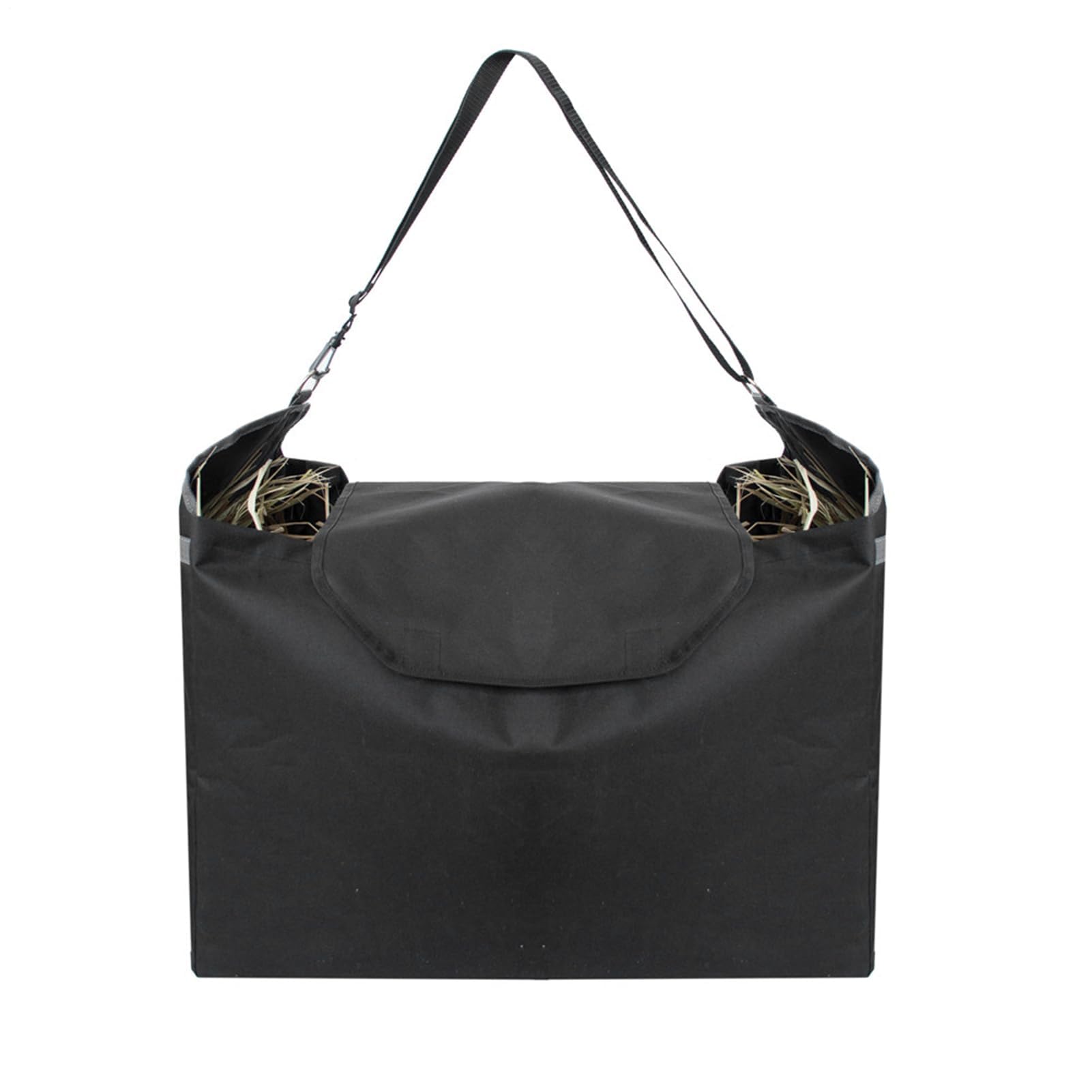 Bolsa de heno para caballos, alimentador lento para caballos, cabras y vacas, red de alimentación duradera para establos, corrales y graneros, ideal para uso en granja, evita residuos, fácil de llenar