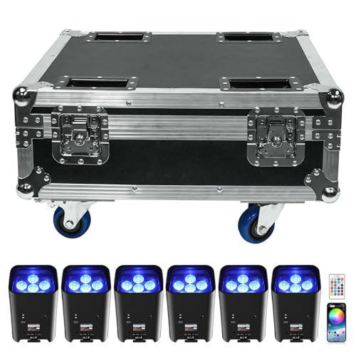 6Pcs Charging Case Battery Powered Uplights Rechargeable