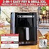Tefal Easy Fry & Grill XXL 2-in-1 Heißluftfritteuse, 6,5 L, Air Fryer + Grill, Flexcook-Einsatz für 2 Speisen gleichzeitig, Friteuse ohne Öl, energiesparend, 8 Programme, Heißluftfritteuse XXL, EY8018