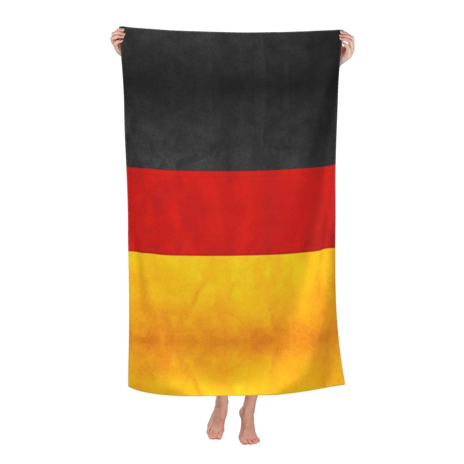 NImongt Germany Flag Print Oversized Adult Beach Towel For Travel Weekend Getaways Festivals Camping Trips
