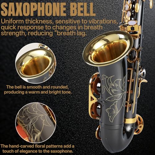 image for Kmise E Flat Alto Saxophone, Lightweight Saxophones for Students Begin