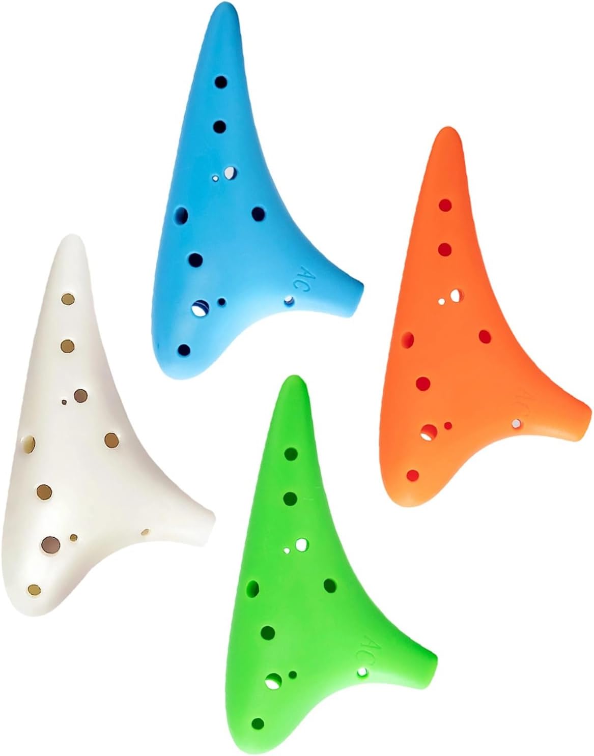 プロ仕様のオカリナ セラミックオカリナ 12穴 初心者向け アルトACチューニング楽器(Orange)