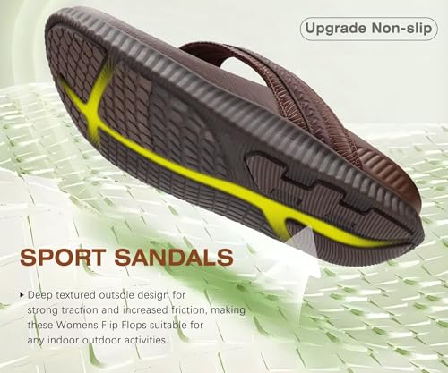 Image of KuaiLu Womens Orthotic Cushion Flip Flops Sport Recovery Walking Sandals for Women with Comfortable Arch Support - Adjustable Flatform Slip On Indoor Outdoor For Summer Casual