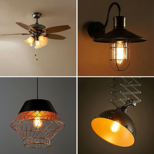 Yfxrlight Antique Led Bulbs Soft Warm White 2700K, 6W St64 Dimmable Vintage Edison Led Bulbs,60W Equivalent, Squirrel Cage Filament Bulb, 550 Lumens, E26 Clear Glass, Pack Of 6(2 Year Warranty) #TOP4