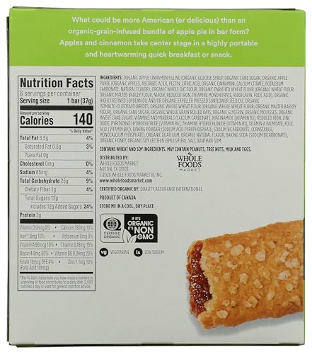 365 by Whole Foods Market, Organic Apple Cereal Bar 6 Count, 7.8 Ounce - Image 3