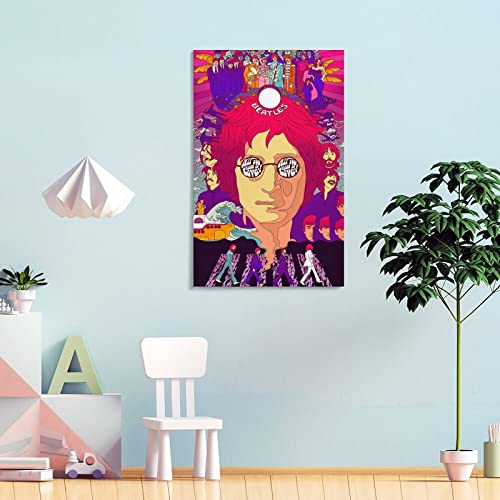 SAXTZDS Beatles All You Need Is Love Poster décoratif sur toile pour chambre à coucher 60 x 90 cm - Les Beatles, Paul McCartney, John Lennon, RIngo Starr, George Harrison SAXTZDS Beatles All You Need Is Love Poster décoratif sur toile pour chambre à coucher 60 x 90 cm – Image 5