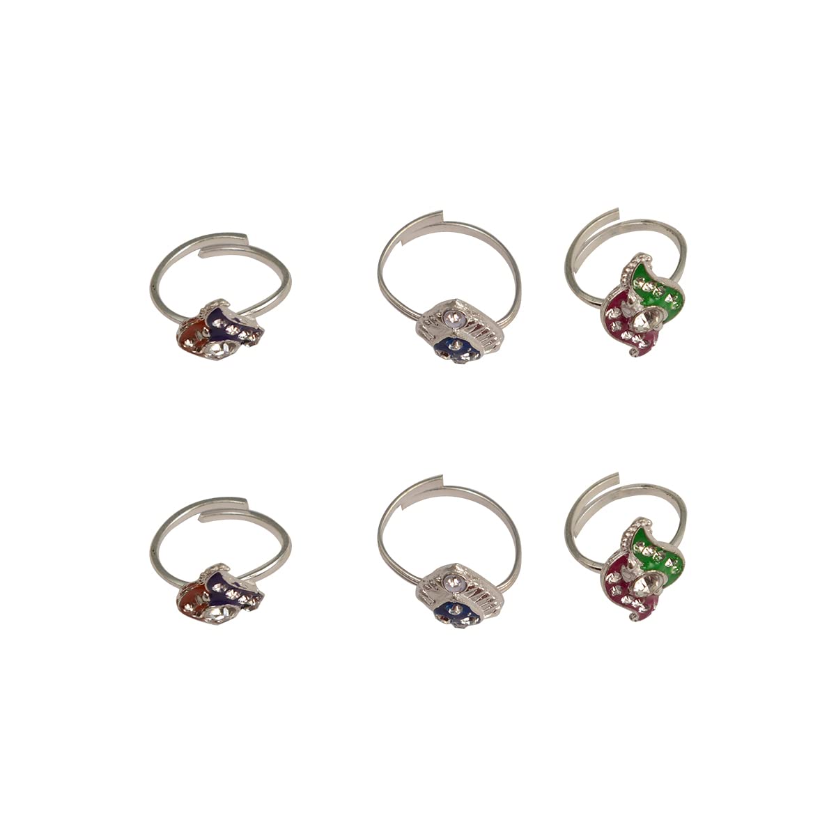 Set of 3 Pairs Silver Toe Rings