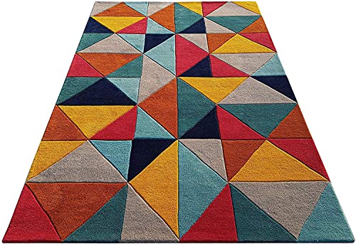 Image of Mordern Design Handmade Tufted Carpet Pure Woollen Export Quality Carpet for Living Room, Bedroom Hall [ Size 4 x 6, Color Multi A6 ]