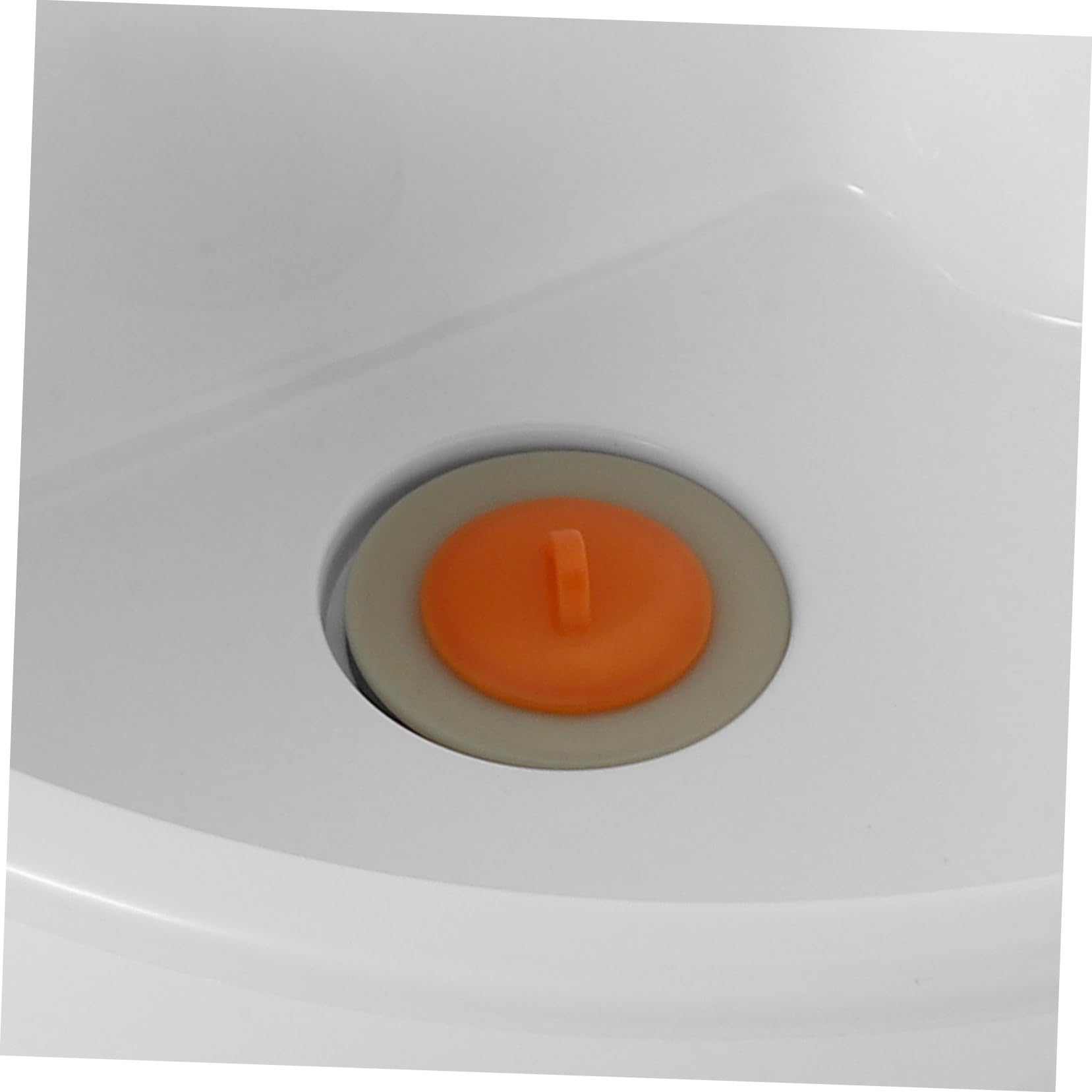 HOMSFOU Lavabo de Baño Pequeño Lavabo de Pared sin Perforación con Tubo Plástico 75 Cm Diseño Compacto para Baños Pequeños y Balcones Color Claro 31x21 Cm Instalación Fácil para Espacios