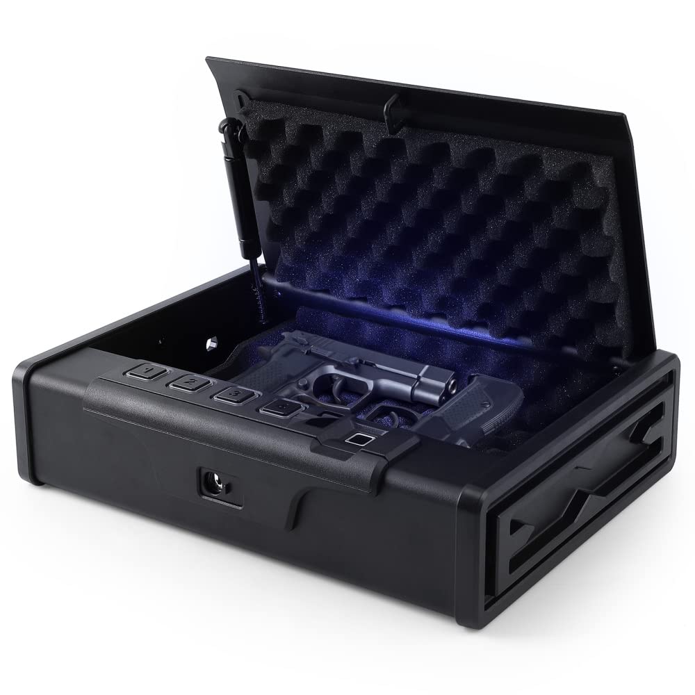 Buy Safe, Upgrade Biometric Safes for Pistols Quick Access Lock Box