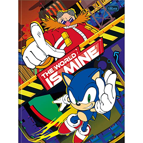 Caderno Brochura Capa Dura Universitário Sonic 80 Folhas - Capa colorida - The world is mine - Tilibra 1 51vdS9Z0cBL