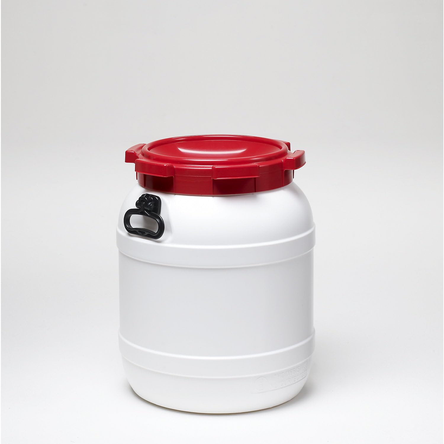 Certeo | Weithalsfass | Volumen 55 l | Polyethylen | weiß | stapelbar