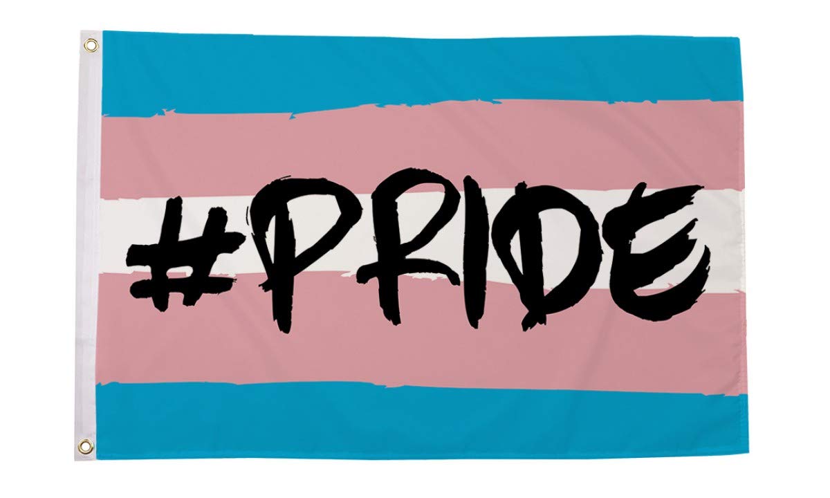Hashtag Pride Transgender Flag 5 x 3 FT - 100% Polyester With Eyelets FlagSuperstore©