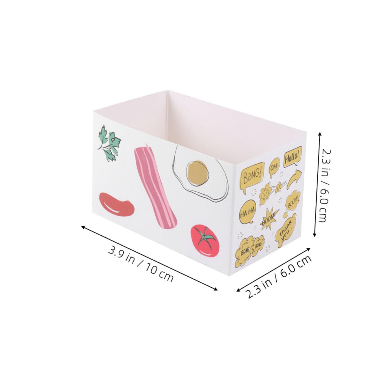 Cabilock 10Pcs Creative Breakfast Sandwich Packaging Boxes Paper Food Containers for Parties for Cake Sandwiches and Treats Stylish Design Easy to Carry