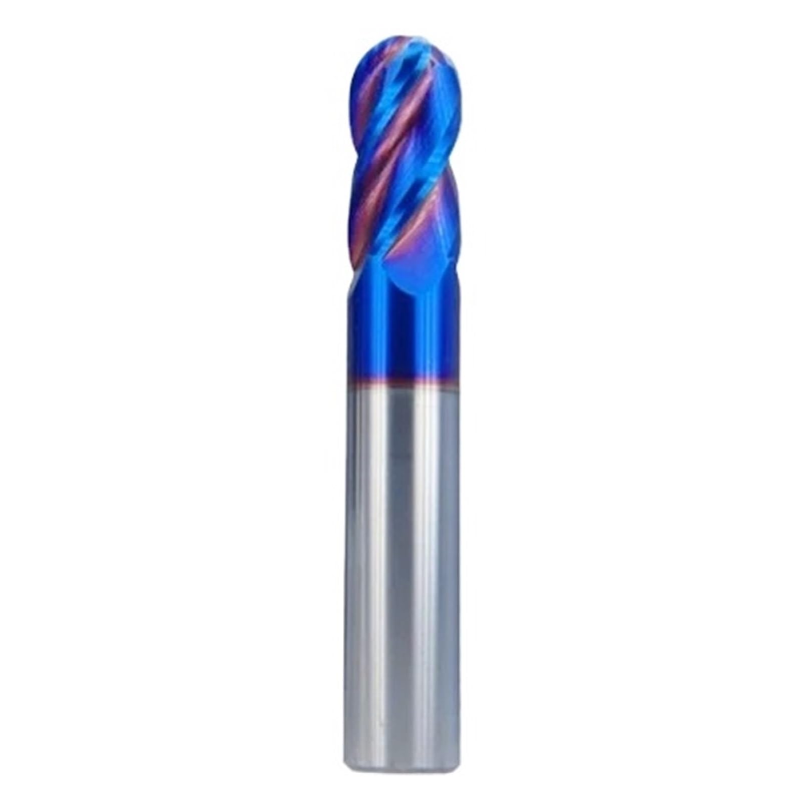 Fresa de extremo bola 4 flauta HRC65, cortador carburo tungsteno, herramienta fresado CNC, R0.5, 6mm, 8mm, 10-20MM, for acero metálico, 1 ud(R4x16xD8x100L)