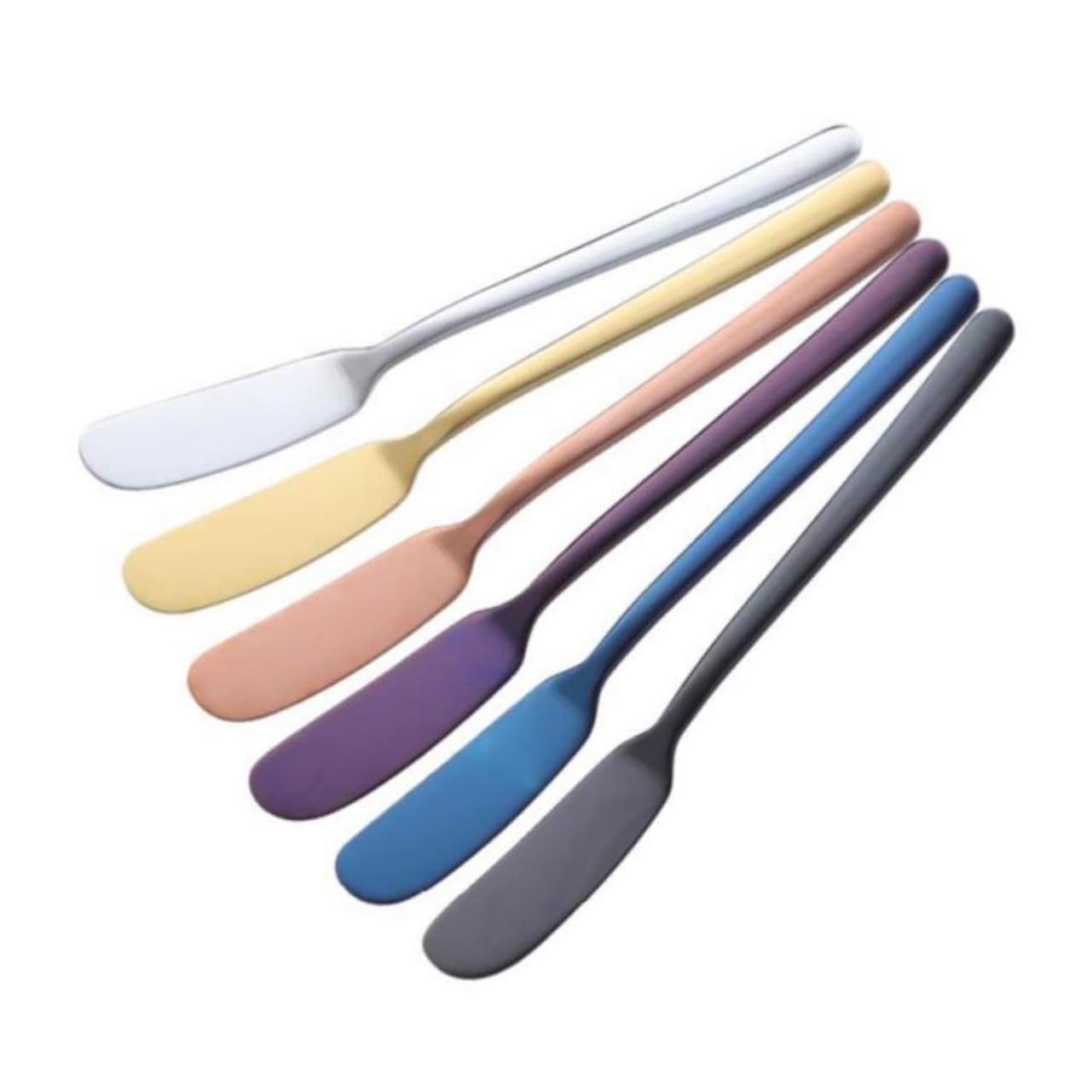 COLLBATH 3sets Stainless Steel Cheese Butter Utensils Butter Gadgets Charcuterie Cutters Cheese Spreaders Dark Edition 2pcs*3