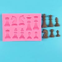 Vista 3 de Molde de ajedrez Fondant Cake Chocolate Moldes de silicona Caballero Rey Reina Jabón Arcilla Molde