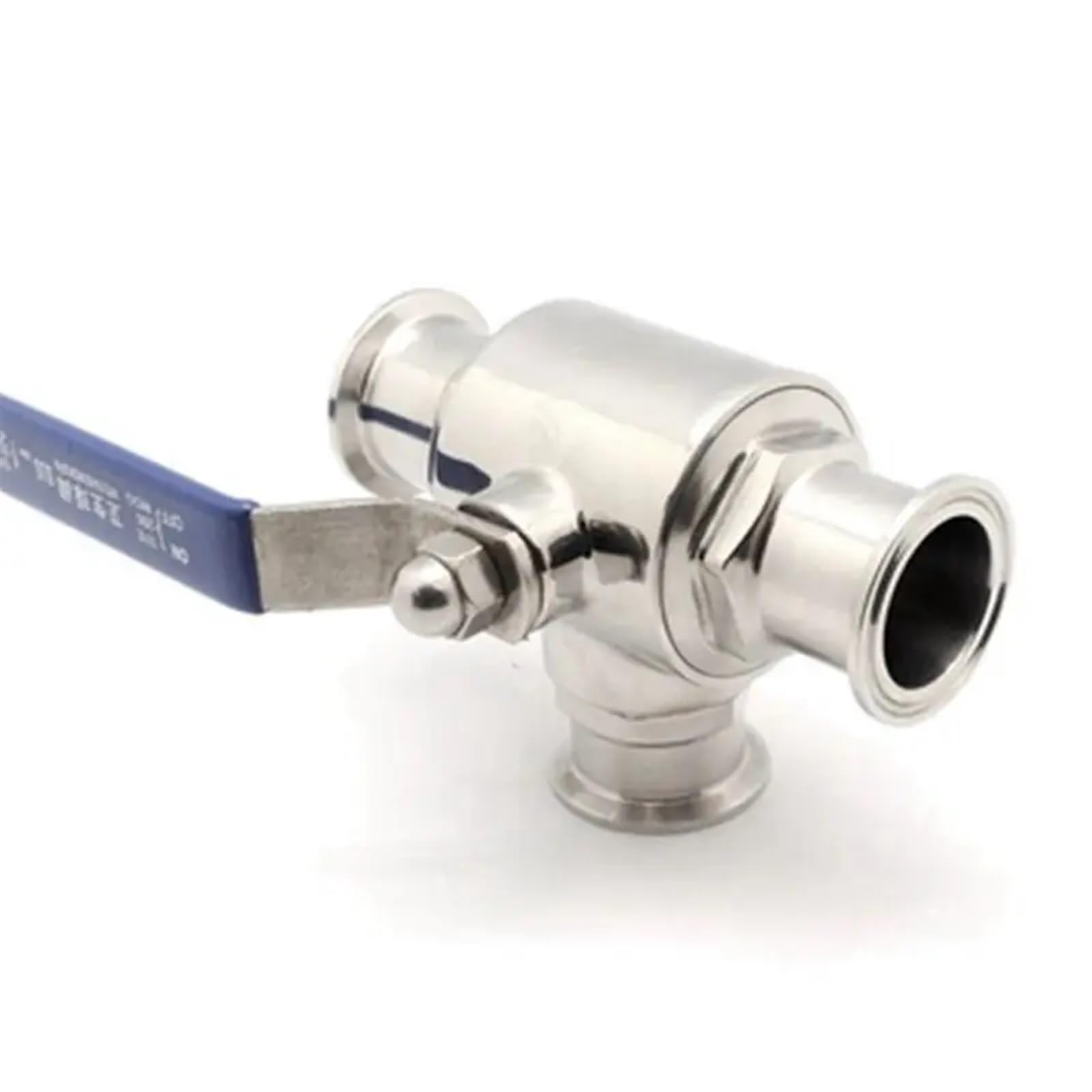 Vanne à bille à 3 voies en acier inoxydable 304, électrovanne à trois pinces, 1 pièce(L Type,19mm)
