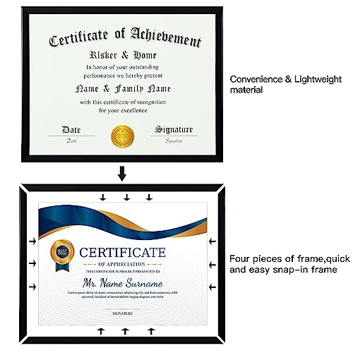 Elsker&Home 8.5 X 11 Frame Black 12 Pack, Certificate Award Document Diploma Frame Multi Pack thumb #2