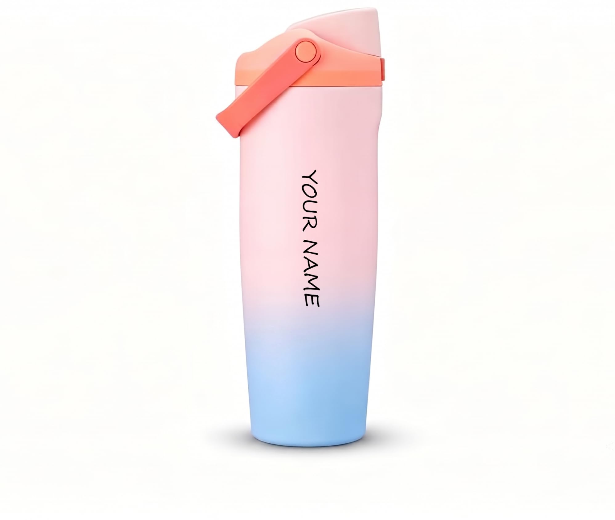 Personalised with Your Name, 1200ml Tumbler with Straw - Handle – Stainless Steel Double Wall Insulated Cup | Leakproof Sipper Mug for Hot - Cold Drinks | Coffee - Water Tumbler (OWLA PINK BLUE) discount deal