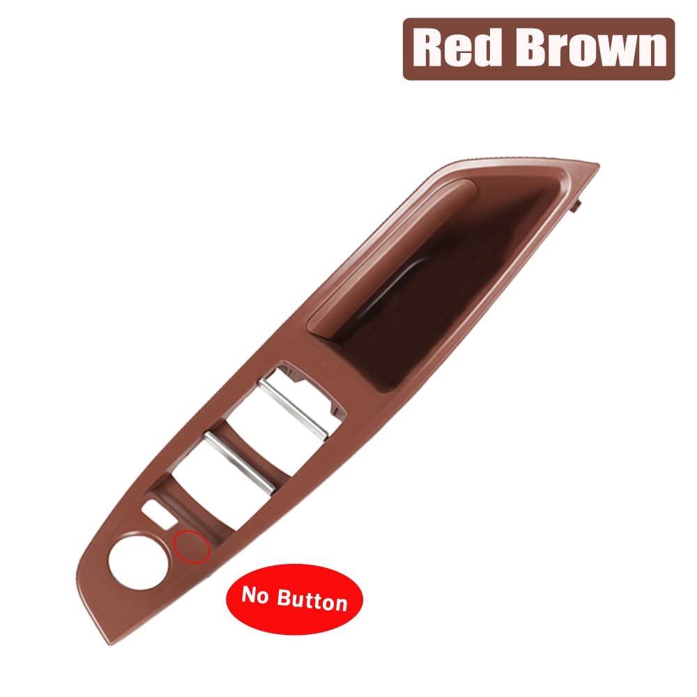 Maniglia per porta laterale, 7 pezzi, kit di ricambio per maniglia interna della portiera dell'auto, pannello di ricambio per bracciolo per BMW F10 F11 Serie 5 520 523 525 528 530 535 (marrone)