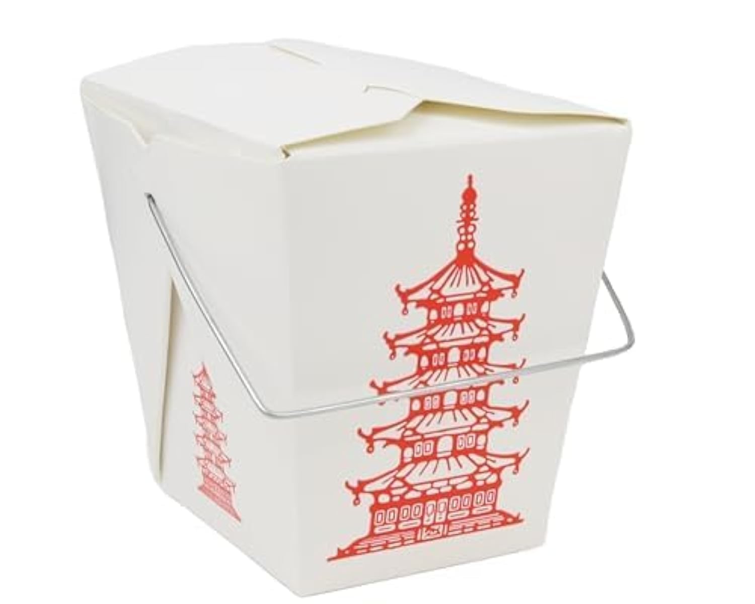 Pack of 50 Chinese Take Out Boxes Pagoda 16 oz/Pint Size Party Favor and Food Pail (50)