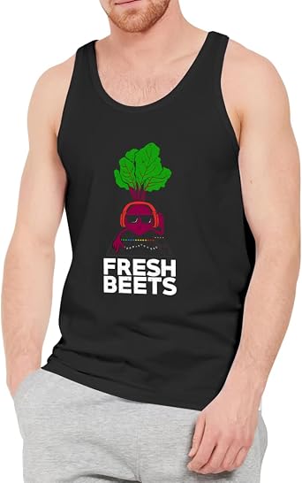 Mens Tank Top,Fresh Beets DJ,Summer Undershirt Sleeveless Shirts Muscle Tops