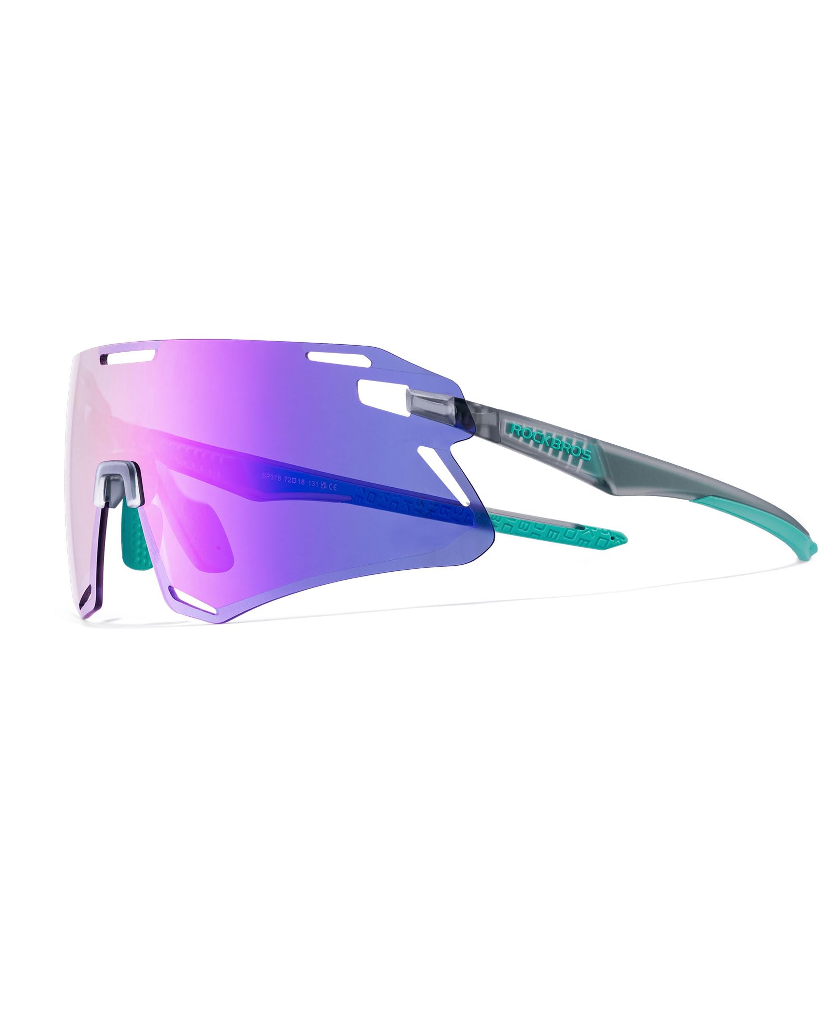 ROCKBROS Occhiali da Ciclismo Polarizzati, Occhiali da Sole Bici Sportivi Uomo, con Montatura TR90, Antivento, per Sport All'Aperto MTB Pesca Corsa Unisex
