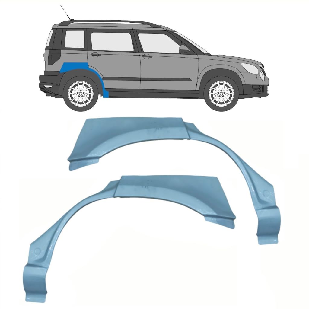 Reparaturblech Kotflügel hinten für Skoda Yeti 2009- / Links+Rechts/Satz
