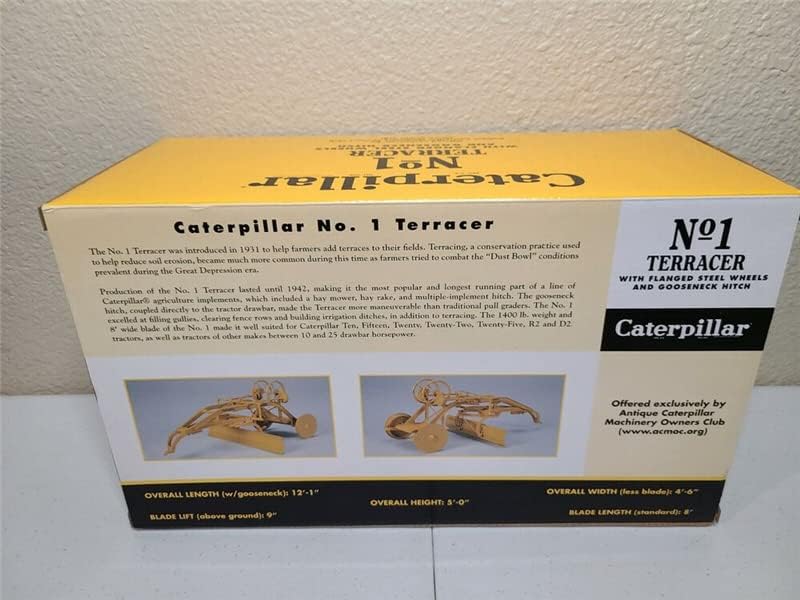 Miniatura 7 de Reparto de especificaciones para Caterpillar N 1 Terracer Grader - Amarillo Edición Limitada 116 DIECAST Camión Pre-Construido Modelo