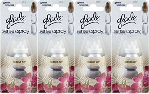 4 x Glade Sense and Spray Refill Relaxing Zen 18ml