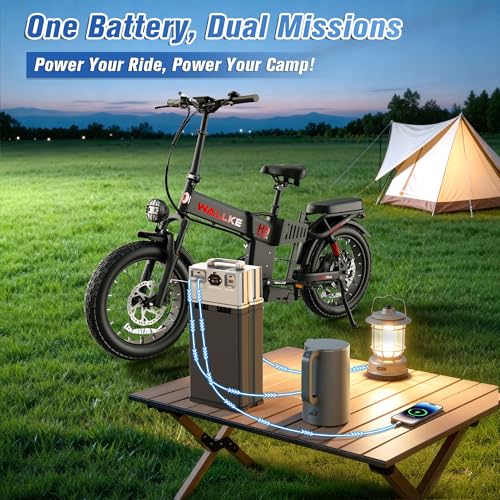 Image of Wallke H9 ULTRA HIGH-END Rust-Free Long Range Electric Bike for Adults 6000W, 48V 55Ah Solar Power Hub Battery, 105NM 37MPH Fast Ebike + Torque Sensor, ARISUN Fat Tire,For Camping Hunt Commute Fitness