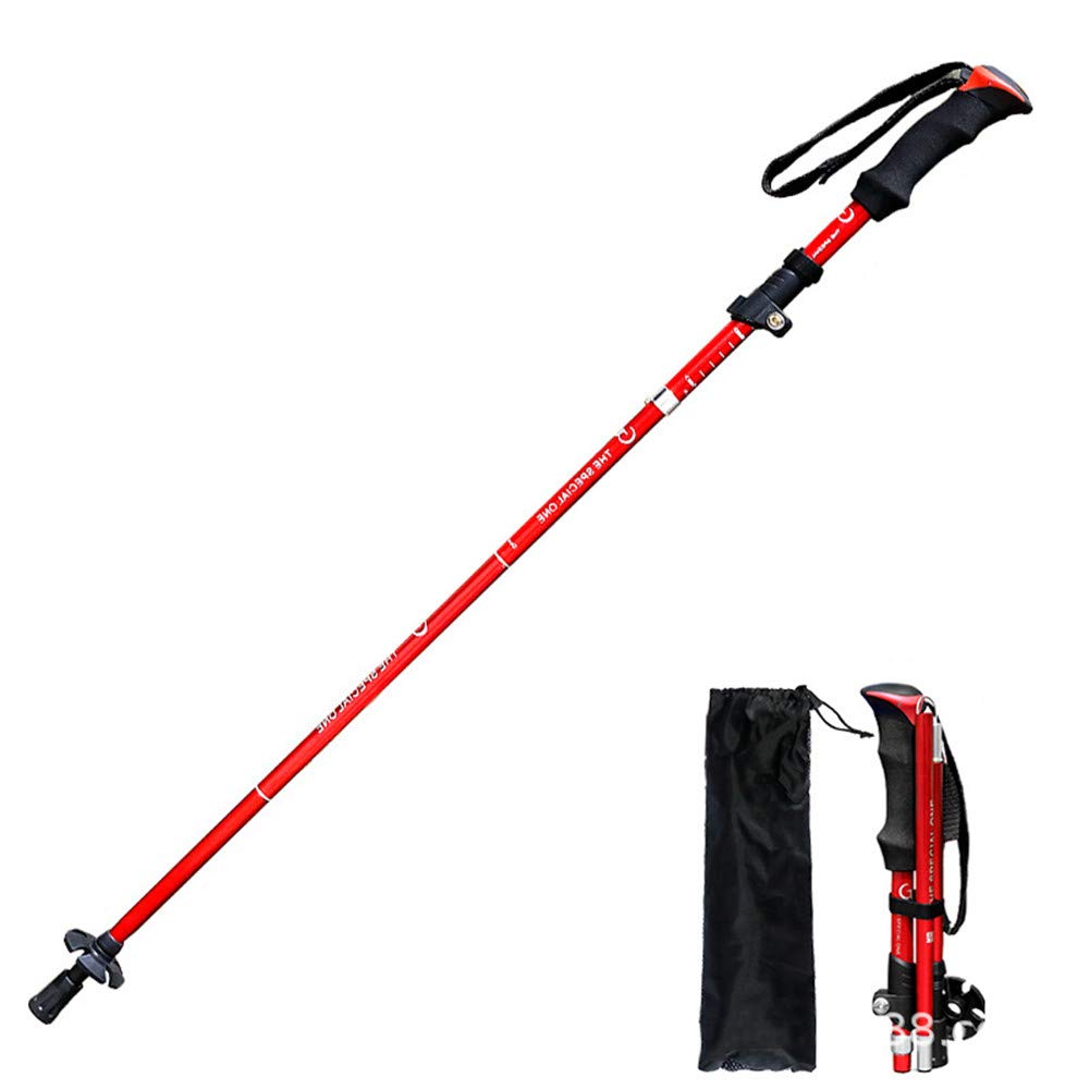 Składane kijki trekkingowe Ultralekkie aluminiowe kijki teleskopowe kijki trekkingowe z uchwytami EVA i systemem Quick Lock do podróżowania Camping Piesze wycieczki Alpinizm