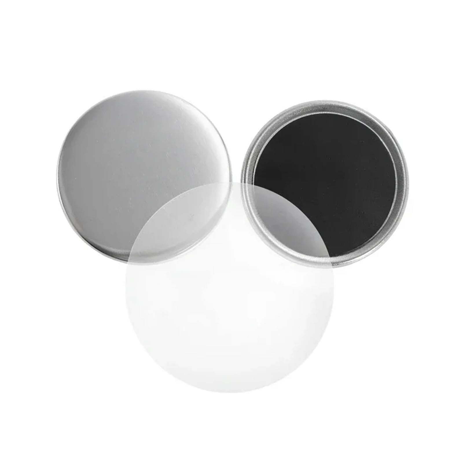100 Piezas de 25-58 mm de imán for refrigerador, Materiales for Hacer Insignias, Piezas de Insignias magnéticas para Manualidades Personalizadas(58mm Strong Magnet Button)
