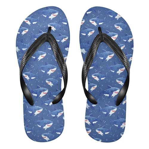 Flip Flop Sandals Cute Sharks Print for Women Men Beach Outdoor XS - Main Image