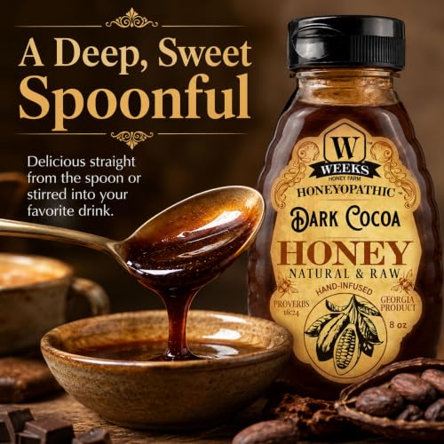 Miel Americana Cruda con Cocoa Dark Cocoa 8 oz miniatura 6
