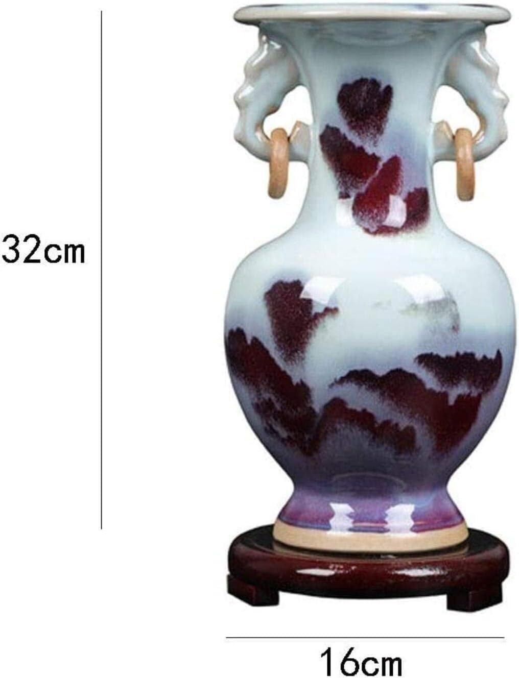 Vase Vasen Keramik Handgefertigtes Kunsthandwerk Mit Basisglasur Farbverlauf Kleine Ohrflasche Kann Im Hotelwohnzimmer Aufgestellt Werden