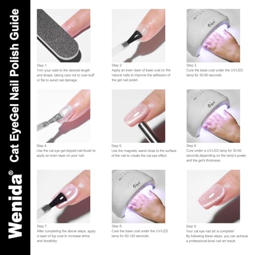 Cat Eye Gel Nail Polish efecto holográfico con magneto miniatura 6