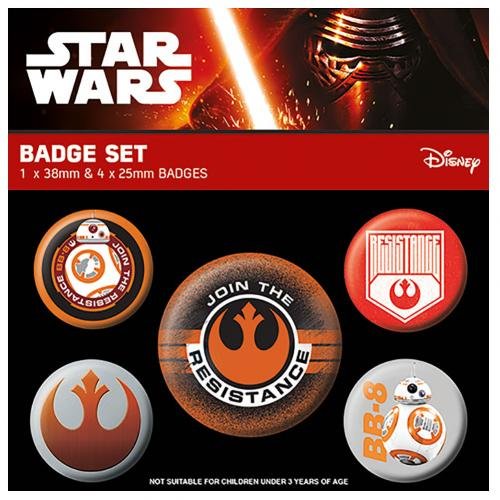 STAR WARS 7 - Pack 5 Badges - First Order : P.Derive