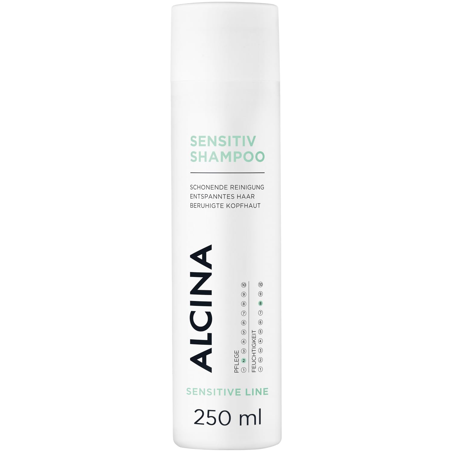 ALCINA Sensitiv-Shampoo | 1 x 250 ml | schonende Reinigung | für sensibles und empfindliches Haar | beruhigt die Kopfhaut | mit Allantoin, Aloe Vera und Bisabolol