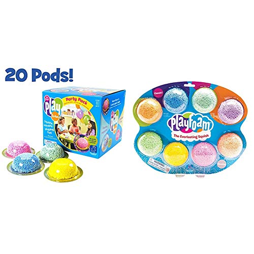 Educational Insights Playfoam Party Pack of 20 | Non-Toxic, Never Dries Out & Playfoam Combo 8-Pack | Sensory, Shaping Fun, Arts & Crafts for Kids, Great for Slime