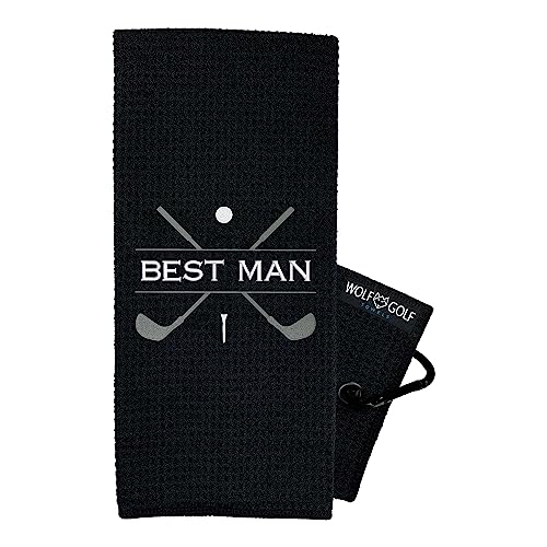 Best Man Embroidered Golf Towel, A Personalized Golf Gift